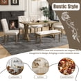 thumbnail image 4 of EUROCO  60"  6-Piece Dining Table Set,Dining Room Set with Table,Bench and  4 Cushioned Chairs,Solid Wood Rectangular Table and Chair Set, Kitchen Table Set, 4 of 10