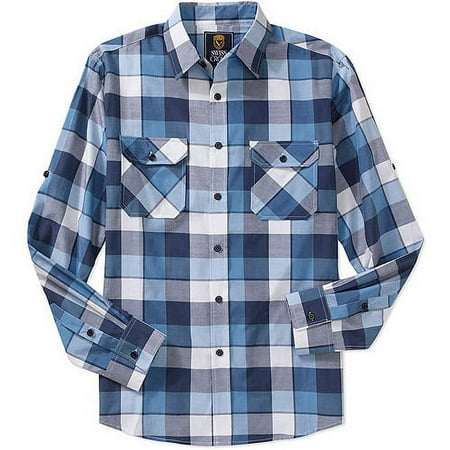 Big Men's - Long Sleeve Yarn Dyed Woven