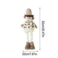 thumbnail image 3 of zhmrfg Gray Snowflake Santa Claus Stretch Plush Doll Set Snowman Reindeer Knitted Toy Holiday Christmas Winter Decoration Kids Bedroom Tabletop Gift Festive Seasonal Ornament, 3 of 5