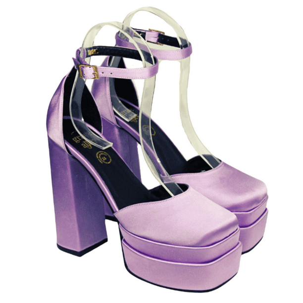 Zapatillas De Tacón Con Doble Plataforma Tipo Versac Bratz Grace Alley Lila