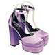 thumbnail image 1 of Zapatillas De Tacón Con Doble Plataforma Tipo Versac Bratz Grace Alley Lila, 1 of 4
