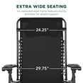thumbnail image 4 of Best Choice Products Oversized Zero Gravity Chair, Folding Outdoor Patio Recliner w/ Cup Holder - Black, 4 of 8