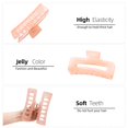 thumbnail image 5 of Large Hair Claw Clips Hair Claw Clips for Women Girls Hair Clips for Thick Hair Rectangular Claw Hair Clips for long hair Acrylic Rectangular Hair Clips 4.9" Hair Clips Non-slip Clip（4PCS）, 5 of 5