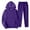 Purple, variant on Sweatsuits for Men Set 2 Piece Solid Color Relaxed Fit Hoodie Sweatshirt and Joggers Sweatpants Sets Casual Sport Suit with Pocket Red S