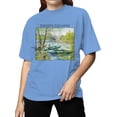 thumbnail image 2 of Van Gogh River Landscape Art Women's T-shirt, 2 of 3