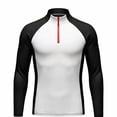 thumbnail image 2 of hoksml Men's Cotton Spandex Blend Color Block Raglan Long Sleeve Zip Neck Top, Half Zip Stand Collar Casual Athletic Daily Shirt, 2 of 5