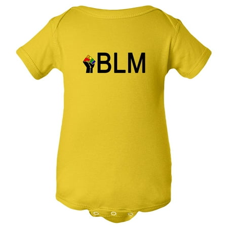 

Baby Hashtag #BLM Black Lives Matter LGBTQ Rainbow Gay Pride Bodysuit Yel 18M