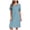 Light Blue, variant on Sleep Dress for Women Short Sleeve V-neck Sleepshirt Soft Casual Loose Fit Breathable Nightshirt Lightweight Comfortable Sleepwear Yellow XL
