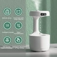 thumbnail image 2 of RAPOBRIX Anti-Gravity Water Drop Humidifier with Night Light & LED Clock - 800ml Cool Mist for Bedroom/Baby/Office (White), 2 of 6