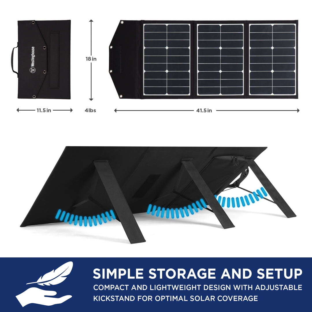 Westinghouse 60W Foldable Portable Solar Panel for iGen160s, iGen200s, iGen300s, iGen600s, iGen1000s Power Stations