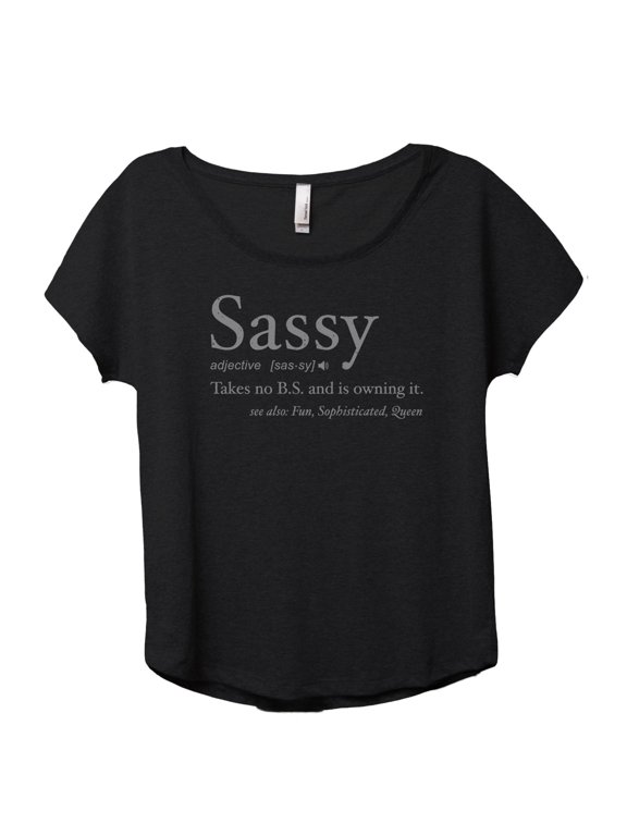Sassy Definition Women's Fashion Slouchy Dolman T-Shirt Tee Heather Black Large