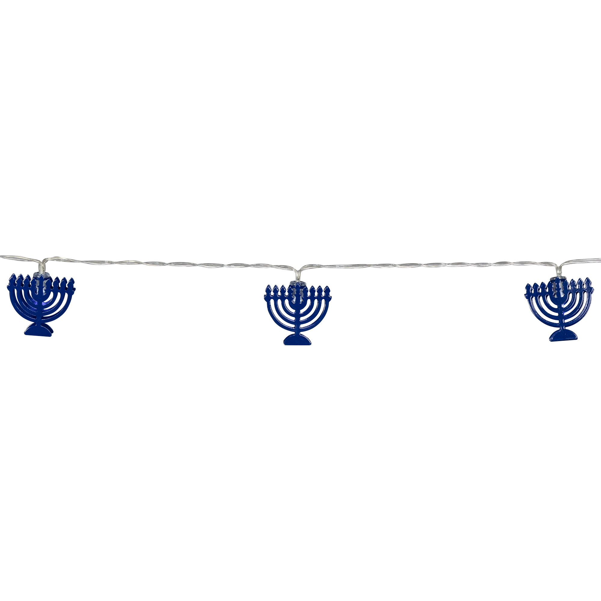Northlight Menorah Hanukkah Light Set - Clear LED - 5' Clear Wire - 10ct