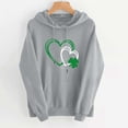 thumbnail image 6 of Nmnitkp Hoodies for Women Fashionable St.Patrick Print Casual Hoodies Y2K Ethnic Style Print Round Neck Hoodie With Pocket Gray,M, 6 of 6