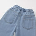 thumbnail image 4 of Toddler Girls' Fashion Jeans Elastic High Waist Wide Leg Jeans Cute Clothes for Toddler Girls 18-24 Months, 4 of 9
