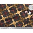 thumbnail image 2 of Soimoi Rayon Crepe Fabric Argyle Check Decor Fabric Printed Yard 46 Inch Wide, 2 of 3