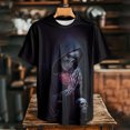 thumbnail image 5 of jowamay Skull Tshirts for Men Death Crew Neck Fashion Summer T Shirts Gothic Printed Tops Everyday Wear, 5 of 7