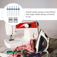 thumbnail image 4 of WHAMVOX 2 Sets Double Needles Sewing Machine Presser Set Assorted Color for Craft Projects, 4 of 8