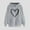 Gray, variant on Blmnix Stretch Y2k Hoodie Business Work Love Heart Workout Tops for Women Loose Fit Hooded Hoodie Long Sleeve Tops