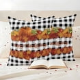 thumbnail image 3 of Pumpkin Happy Thanksgiving Pillow Covers 2 Pack Maple Leaf Plaid Fall Pillowcase Waterproof Outdoor Throw Pillow Cover for Patio Garden Square Cushion 26”x26”, 3 of 9