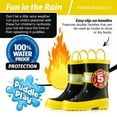 thumbnail image 5 of Puddle Play Waterproof Toddler and Little Kids Yellow Fire chief Rubber Rain Boots With Easy-On Handles - Size 1 Little Kid, 5 of 6