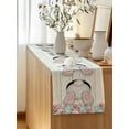 thumbnail image 5 of Table Runner 72 Inches Long for Kitchen Dining, Easter Bunny Dresser Scarf Farmhouse, Dining Table Decorations for Wedding/Parties, Colorful Eggs Cute Rabbit Grey Country Wooden 13 x 72 In, 5 of 9