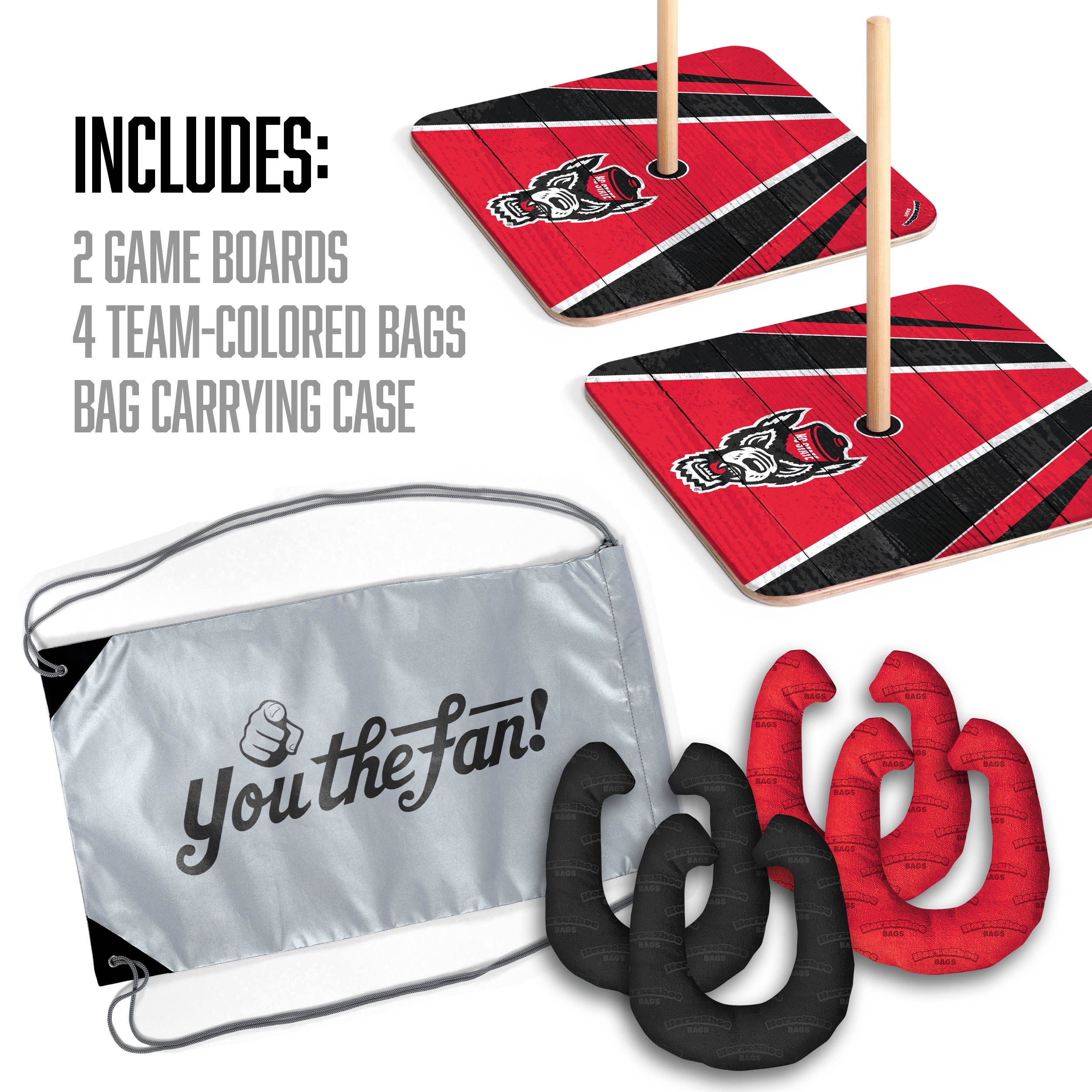 YouTheFan NCAA NC State Wolfpack HorseShoe Bags