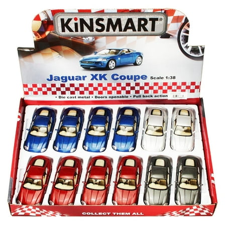 Jaguar S-type Cars - Jaguar XK Coupe Diecast Car Package - Box of 12 1/38 scale Diecast Model Cars, Assorted Colors