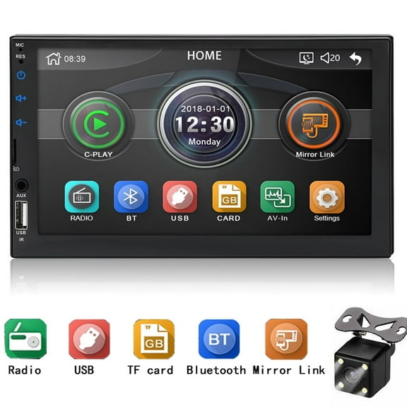 7" HD 2 din Car Radio Autoradio support siri IOS / Android Multimedia MP5 Player Bluetooth 2din Car Stereo with backview Camera IOS/Android Mirror Link