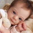 thumbnail image 1 of MYREBABY 17 Realistic and Cute Reborn Baby Girl Opened Her Eyes with Bright Eyes Brown Hair Named Claire, Handmade Lifelike Reborn Doll, Advanced Painted Vinyl Gift Set for Kids Age 3+, 1 of 4