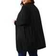 thumbnail image 4 of DARING DIVA Plus Size Long Sleeve Open Front Lightweight Cardigan 3X Black, 4 of 6