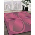 thumbnail image 2 of Ahgly Company Indoor Round Patterned Pink Violet Pink Area Rugs, 3' Round, 2 of 6