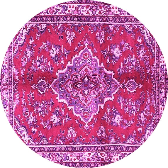 Ahgly Company Indoor Round Persian Pink Traditional Area Rugs, 8' Round