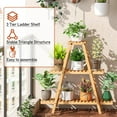 thumbnail image 6 of Plant Stand Indoor Plant Shelf Outdoor bamboo Plant Rack, 3 Tiers Ladder Plant Holder Flower Stand for Living Room Balcony Garden Patio,Living Room  Home Decor for Gardening Gifts (Natural), 6 of 14