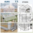 thumbnail image 5 of 6x4 FT Greenhouse Kit for Outdoors – Durable Aluminum Frame, Sliding Lockable Door, Adjustable Roof Vent, Gutter System, Easy Assembly–Original Color, 5 of 8