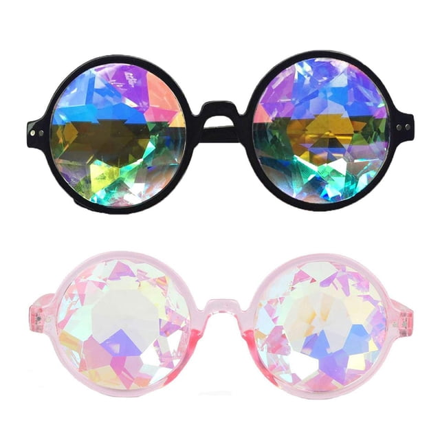 Premium Kaleidoscope Cosplay Goggles Best Rave Diffraction Crystal Lenses