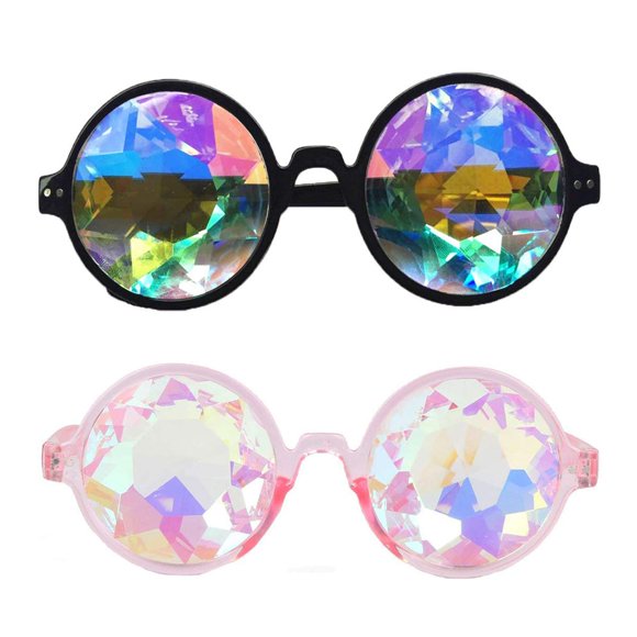 Premium Kaleidoscope Cosplay Goggles Best Rave Diffraction Crystal Lenses