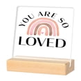 thumbnail image 1 of Modern Home Decor, Back To School Acrylic Desk Decor Inspirational Motivational Stand with Base Cute Study Room Decor for Students, 1 of 9