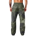 thumbnail image 7 of Hsovts Men's Athletic Open Bottom Relaxed Fit Camo Sweatpants Loose Casual Elastic Waist Drawstring Athletic Fashion Sweatpants Workout Pants with Pockets Army Green 2XL, 7 of 7