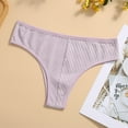 thumbnail image 2 of Timegard Thong for Women Low Waist Breathable Underwear Comfort Cute G-String Thongs No Show Briefs, 2 of 4