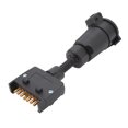 thumbnail image 1 of Enchufe adaptador para remolque, conector de cableado sencillo de operar, hembra redonda a macho plano, 7 pines, para caravana y barco, 1 of 12