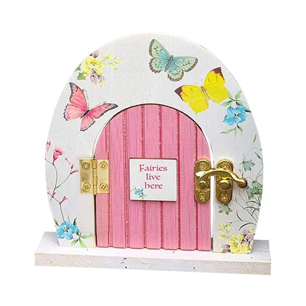 Adornos De Puerta De Jardín De Hadas En Miniatura 3D De Puerta De Hadas De Madera Para Decoración De Pared Interior Al Aire Libre Speravity HA035701-00