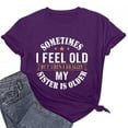thumbnail image 4 of Sakmal Short Sleeve Ladies Tops and Blouses Quotes Crew Neck T-Shirts Womens Shirts, 4 of 6