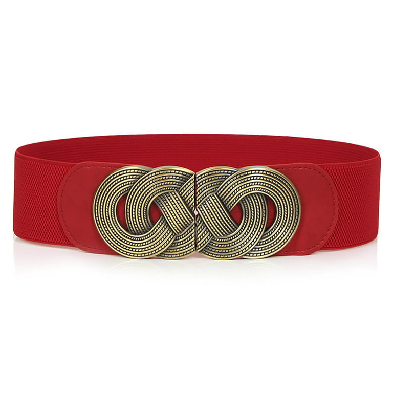 Leather Waistband Red Canvas Belt For Vintage Black Jeans Women Buckle Circle For Dress Belts Belts CBGELRT Pants Wide Fashion