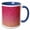 Blue/White, variant on 3drose, Glam Pink Faux Digitally Printed Ombre Glitter Flat Design, 15oz Mug