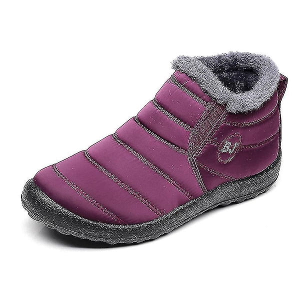 Botas de hombre, zapatos de invierno ligeros para hombre, botas de nieve impermeables, calzado de invierno de talla grande 47, botas de invierno sin cordones Unisex