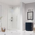 thumbnail image 3 of Ove Decors Tampa 48 in. L x 34 in. W x 72 in. H Alcove Shower Kit with Pivot Frameless Shower Door in Nickel and Shower Pan, 3 of 18