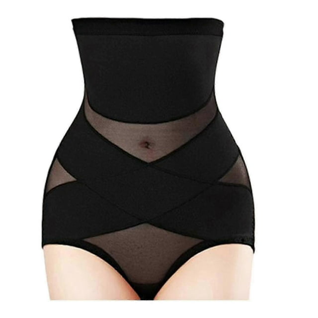 Pantalones moldeadores de abdominales de compresión cruzada para mujer, moldeador corporal adelgazante, control de abdomen