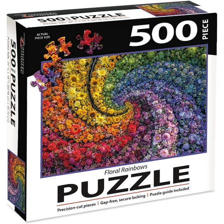 Lang Jigsaw Puzzle 500 Pieces-Floral Rainbows