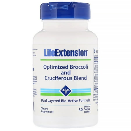 Life Extension Optimized Broccoli and Cruciferous Blend 30 Enteric Coated Tablets