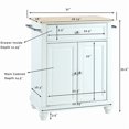 thumbnail image 6 of Cambridge Natural Wood Top Portable Kitchen Island w Bun Feet, 6 of 8